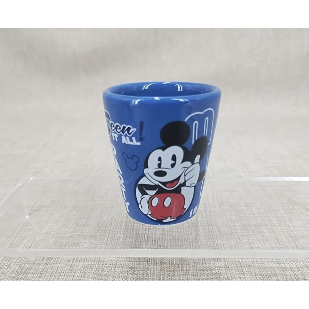 Mickey Mouse Ceramic Shot Glass Jerry Leigh Legend Mouse Party Blue Disney
